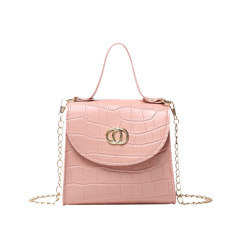 Ladies Hand Bag Women&#039;s Bag 2021 New Circle Crocodile Pattern Portable Small Square Bag Casual Cell Phone Small Bag