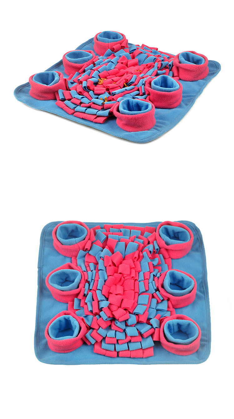 Cross-Border New Arrival Pet Training Removable and Washable Smell Blanket Easy Storage Pet Blanket Six Bowls Smell Pad Treasure Hunting Blanket