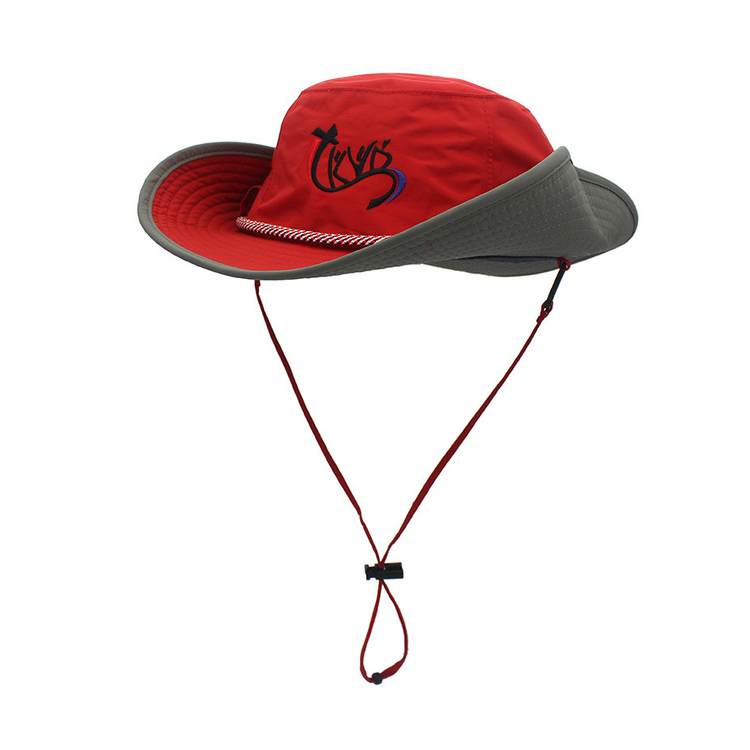 Red Outdoor Big Wide Brim Breathable Mesh Hunting Safari Fis