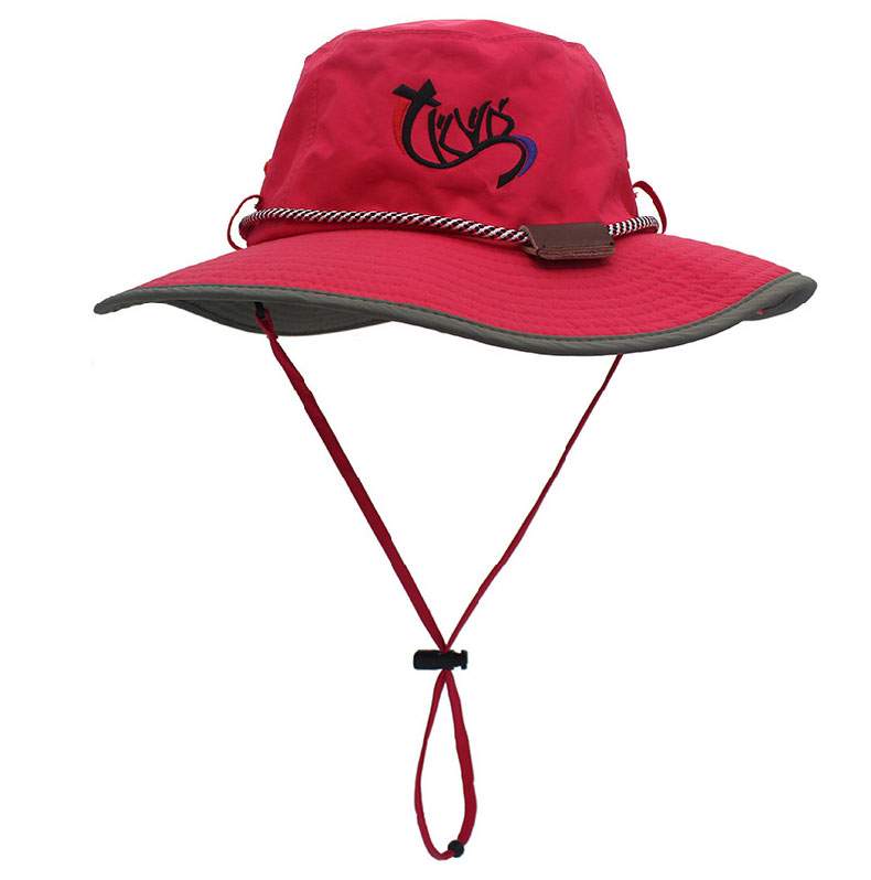 Red Outdoor Big Wide Brim Breathable Mesh Hunting Safari Fis