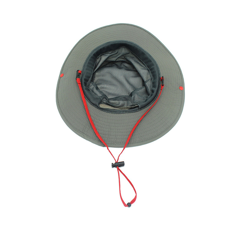 Red Outdoor Big Wide Brim Breathable Mesh Hunting Safari Fis