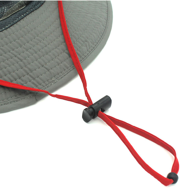Red Outdoor Big Wide Brim Breathable Mesh Hunting Safari Fis