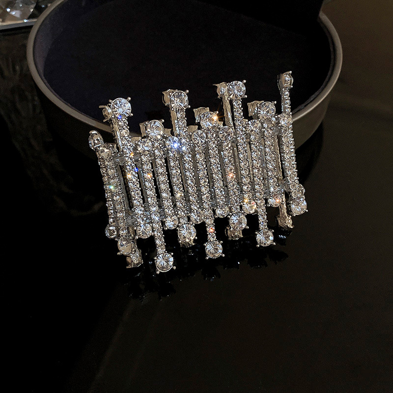Diamond Crystal Bracelet Wrist Ring European and American Fashion Heavy Industry Rhinestone High-Grade Bracelet Exaggerated Personalized Trendy Bracelet for Women