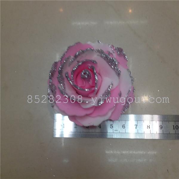 PE double color powder rose wedding bride holding flower, wrist flower accessories PE double color powder rose wedding bride holding flower, wrist flower accessories