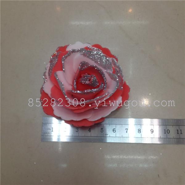 PE double color powder rose wedding bride holding flower, wrist flower accessories PE double color powder rose wedding bride holding flower, wrist flower accessories