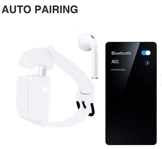 Cross - border hot style A01 TWS wrist wireless bluetooth headset portable fashionable sports running HIFI Cross - border hot style A01 TWS wrist wireless bluetooth headset portable fashionable sports running HIFI