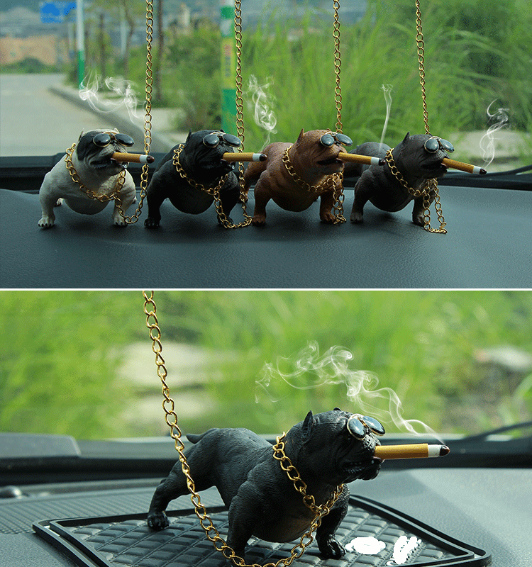 Car bully dog set up a car creative cool trend personality social dog