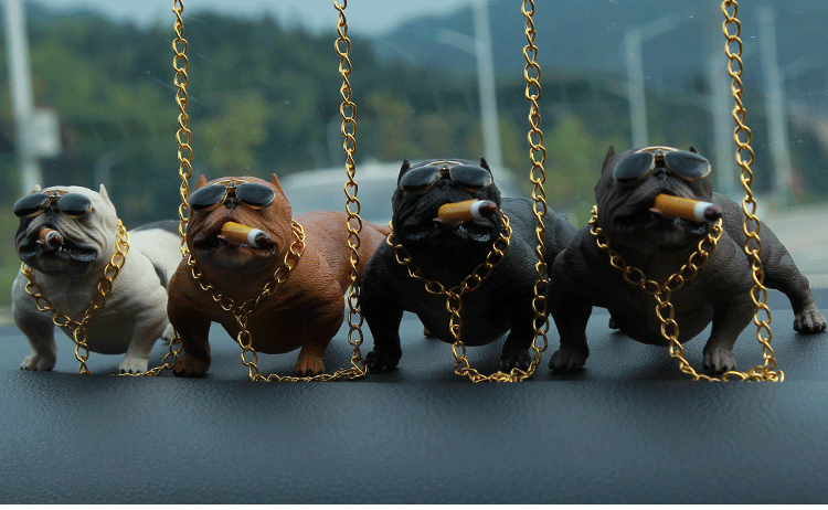 Car bully dog set up a car creative cool trend personality social dog