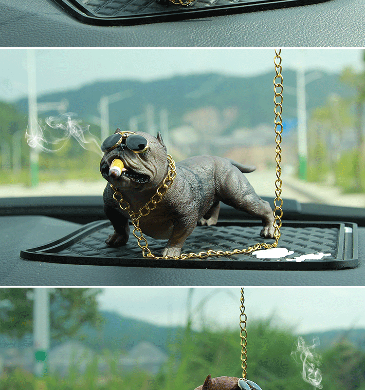 Car bully dog set up a car creative cool trend personality social dog