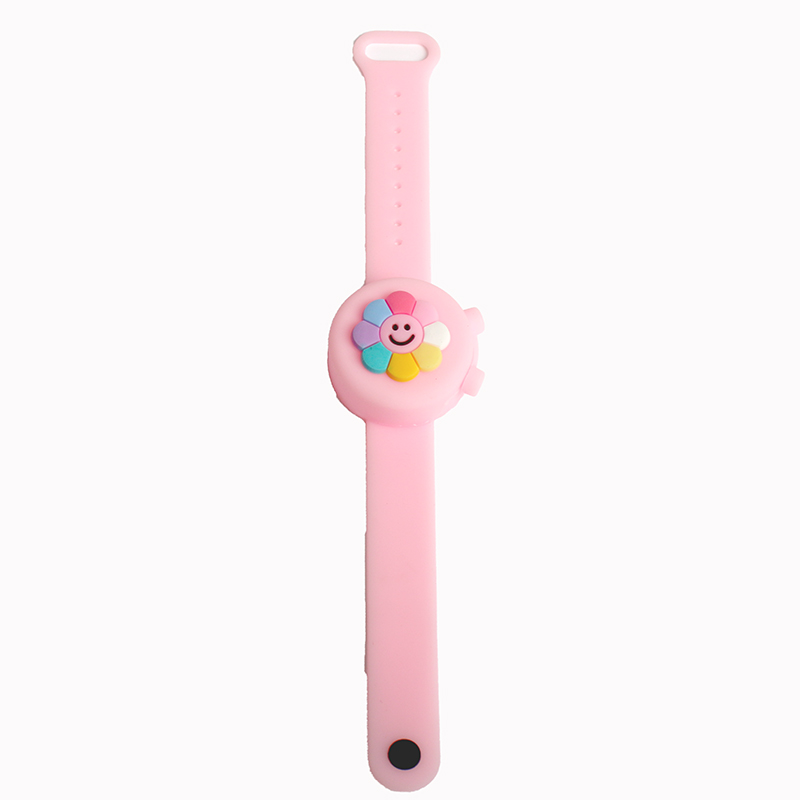 Cartoon Hot Selling Portable Water-Free Hand Sanitizer Bracelet Silicone Disinfectant Watch Wrist Strap Hand Lotion Distributor