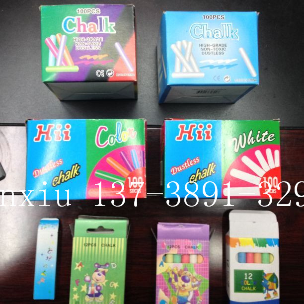 1-8, color white dust-free CHALK, CHALK, color box CHALK
