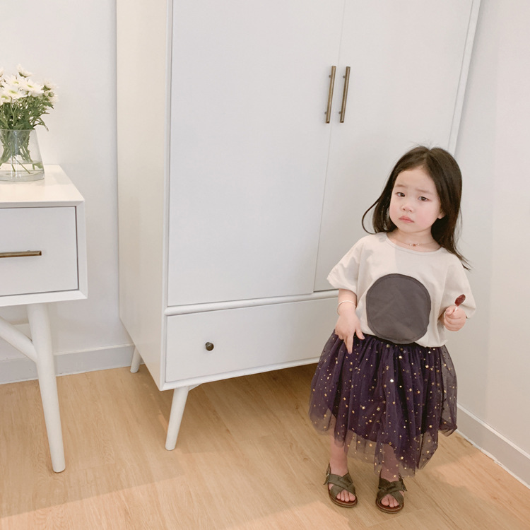1door Children&#039;s Clothing Custom 2021 Summer Custom Vivi Same Retro Tuning Patch Circle Oversizet T-shirt
