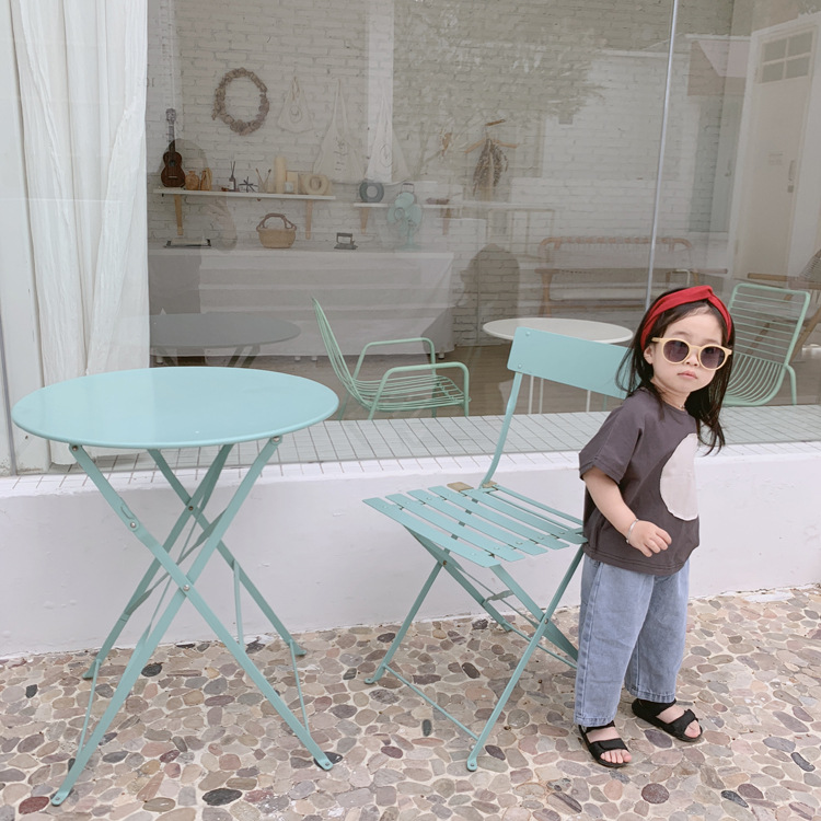 1door Children's Clothing Custom 2021 Summer Custom Vivi Same Retro Tuning Patch Circle Oversizet T-shirt