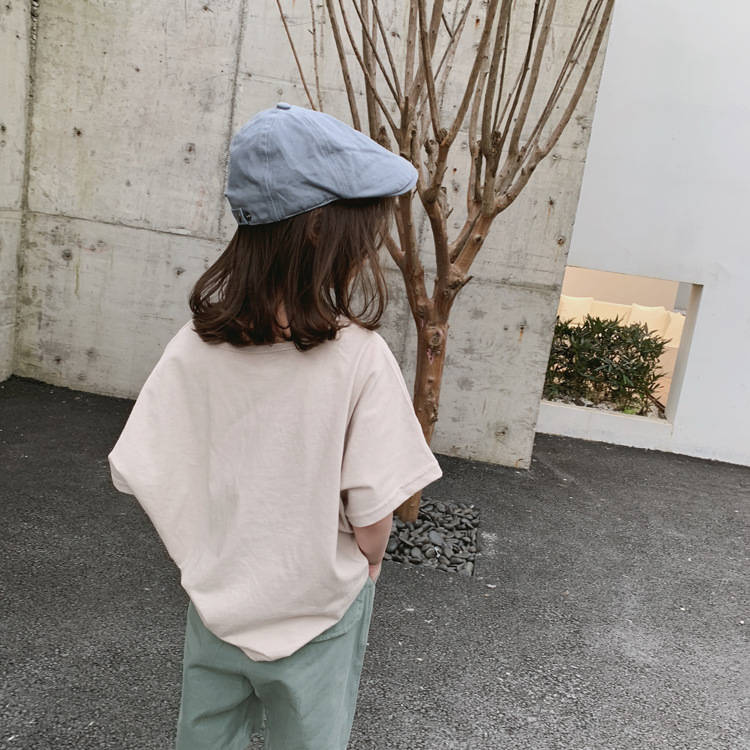 1door Children's Clothing Custom 2021 Summer Custom Vivi Same Retro Tuning Patch Circle Oversizet T-shirt