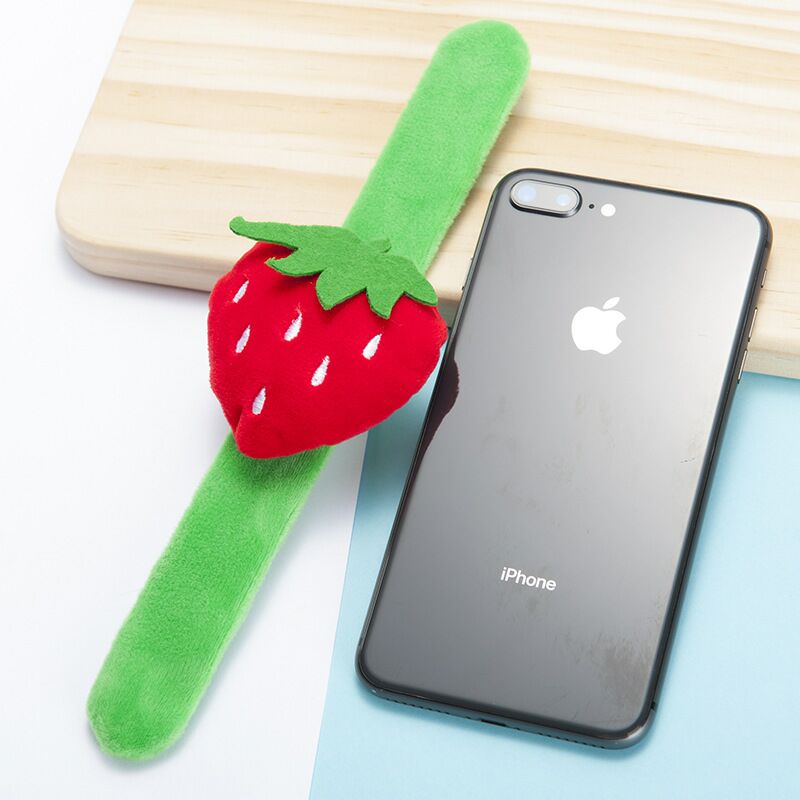 Night Market Stall Products Fruit Plush Ring Pop Wrist Strap Slap Bracelet Bracelet Adult Children's Plush Toys