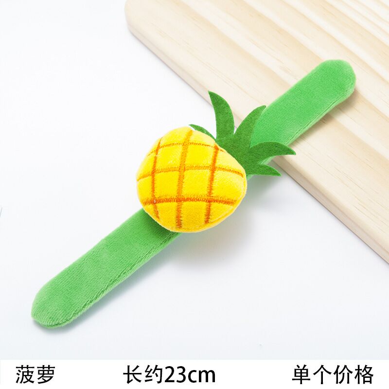 Night Market Stall Products Fruit Plush Ring Pop Wrist Strap Slap Bracelet Bracelet Adult Children's Plush Toys
