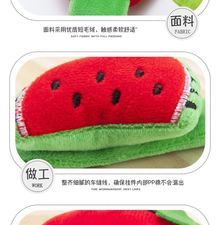 Night Market Stall Products Fruit Plush Ring Pop Wrist Strap Slap Bracelet Bracelet Adult Children's Plush Toys