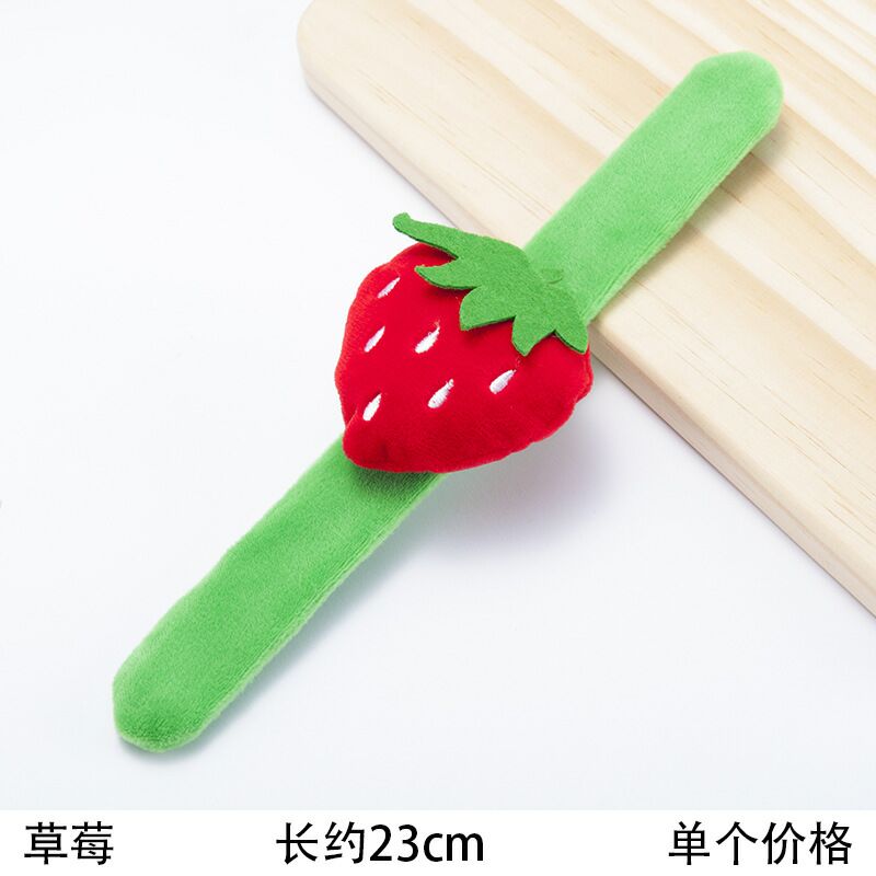 Night Market Stall Products Fruit Plush Ring Pop Wrist Strap Slap Bracelet Bracelet Adult Children's Plush Toys