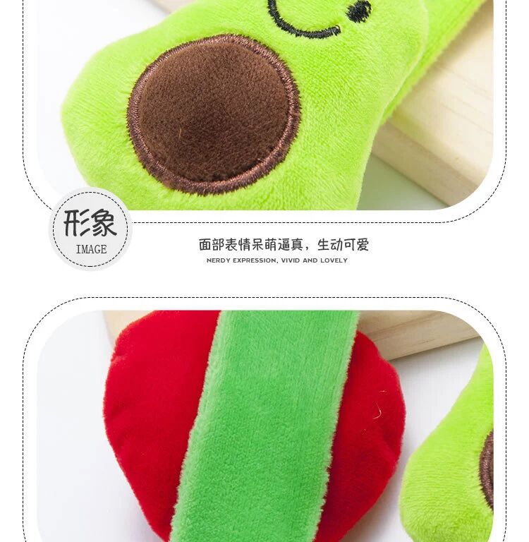 Night Market Stall Products Fruit Plush Ring Pop Wrist Strap Slap Bracelet Bracelet Adult Children's Plush Toys
