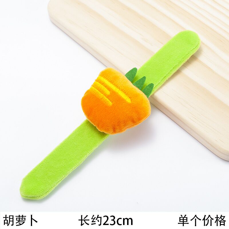 Night Market Stall Products Fruit Plush Ring Pop Wrist Strap Slap Bracelet Bracelet Adult Children's Plush Toys
