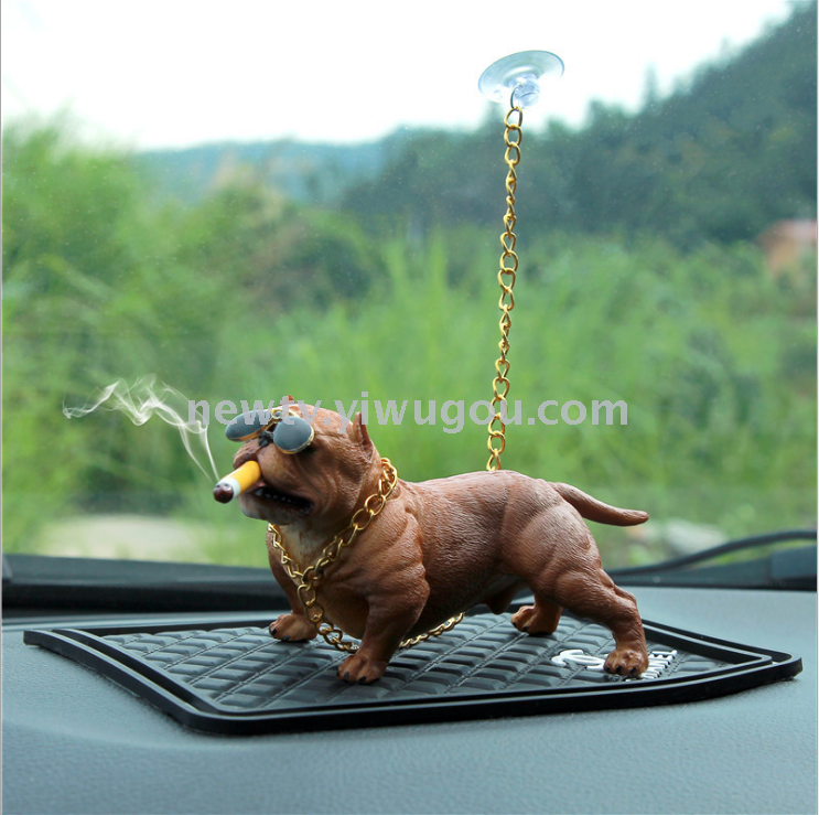 Social dog bully dog dog car decoration car personality trend shake head doll fashion cool simulation
