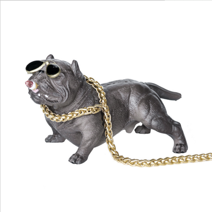 Social dog bully dog dog car decoration car personality trend shake head doll fashion cool simulation