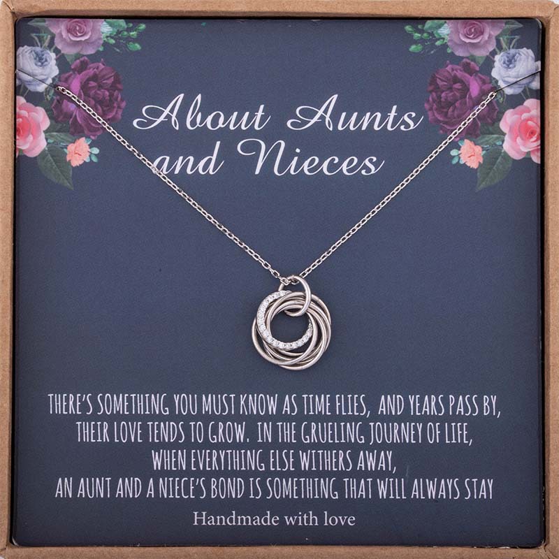 SOURCE Factory Exclusive for Cross-Border S925 Sterling Silver Hand-Made Circle Ring Buckle Pendant Grandmother Mother Daughter Necklace