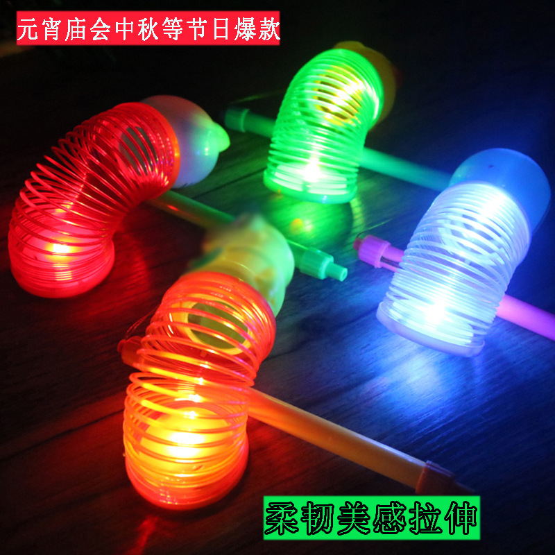 Day luminescent toy cartoon hand held at rainbow Circle opening small gifts to push gifts night market treasures