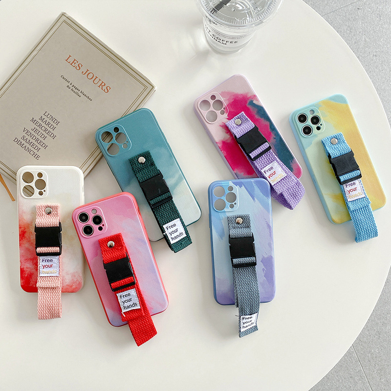 iPhone 12 Crossbody Strap Phone Case Wrist Strap Protective Cover Wrist Strap Case for Apple 11 Phone Case