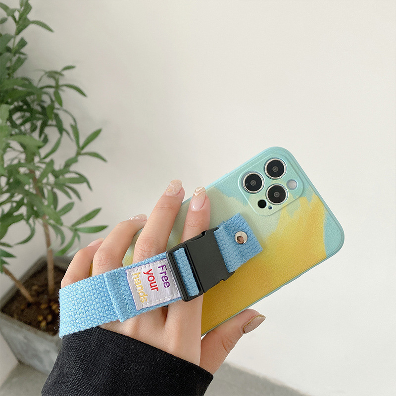iPhone 12 Crossbody Strap Phone Case Wrist Strap Protective Cover Wrist Strap Case for Apple 11 Phone Case
