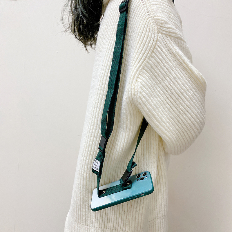 iPhone 12 Crossbody Strap Phone Case Wrist Strap Protective Cover Wrist Strap Case for Apple 11 Phone Case
