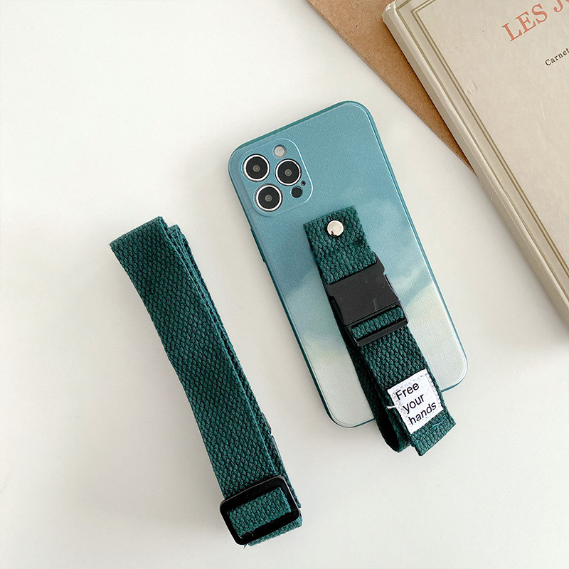 iPhone 12 Crossbody Strap Phone Case Wrist Strap Protective Cover Wrist Strap Case for Apple 11 Phone Case