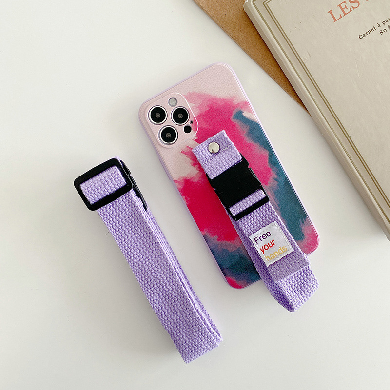 iPhone 12 Crossbody Strap Phone Case Wrist Strap Protective Cover Wrist Strap Case for Apple 11 Phone Case