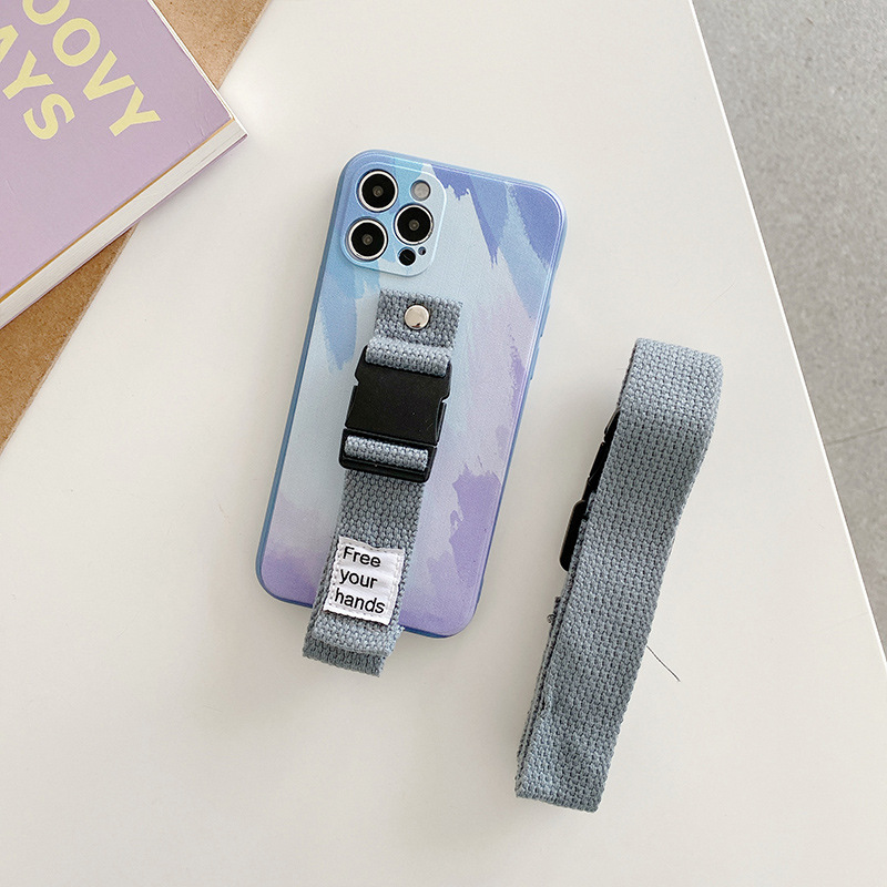 iPhone 12 Crossbody Strap Phone Case Wrist Strap Protective Cover Wrist Strap Case for Apple 11 Phone Case