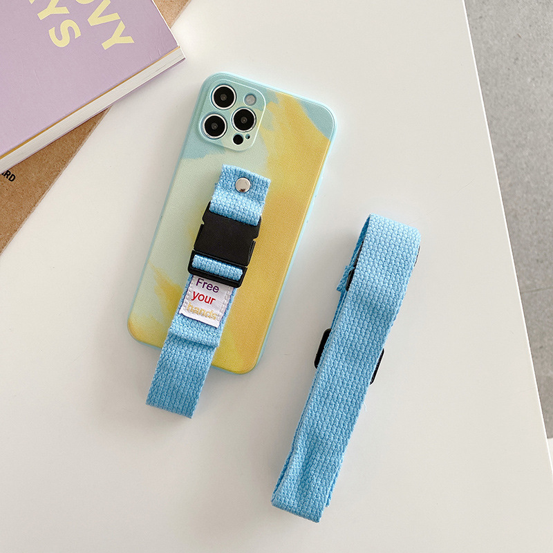 iPhone 12 Crossbody Strap Phone Case Wrist Strap Protective Cover Wrist Strap Case for Apple 11 Phone Case