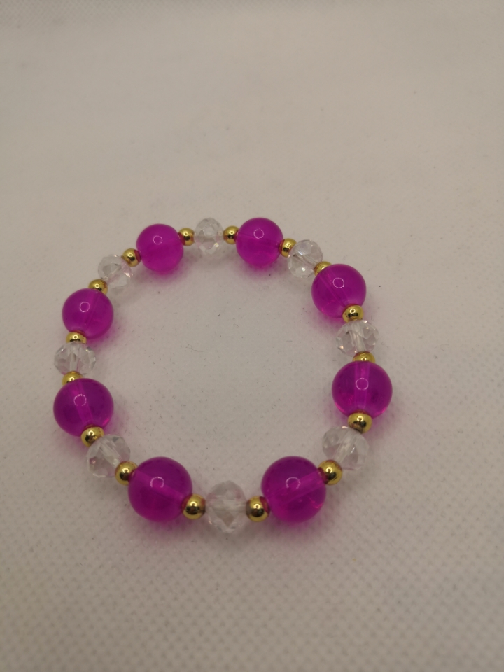 Hot Selling Colorful Female Crystal Beads Transparent Beads Bracelet Wrist Ring Yiwu Rena Ornament Factory Direct Sales