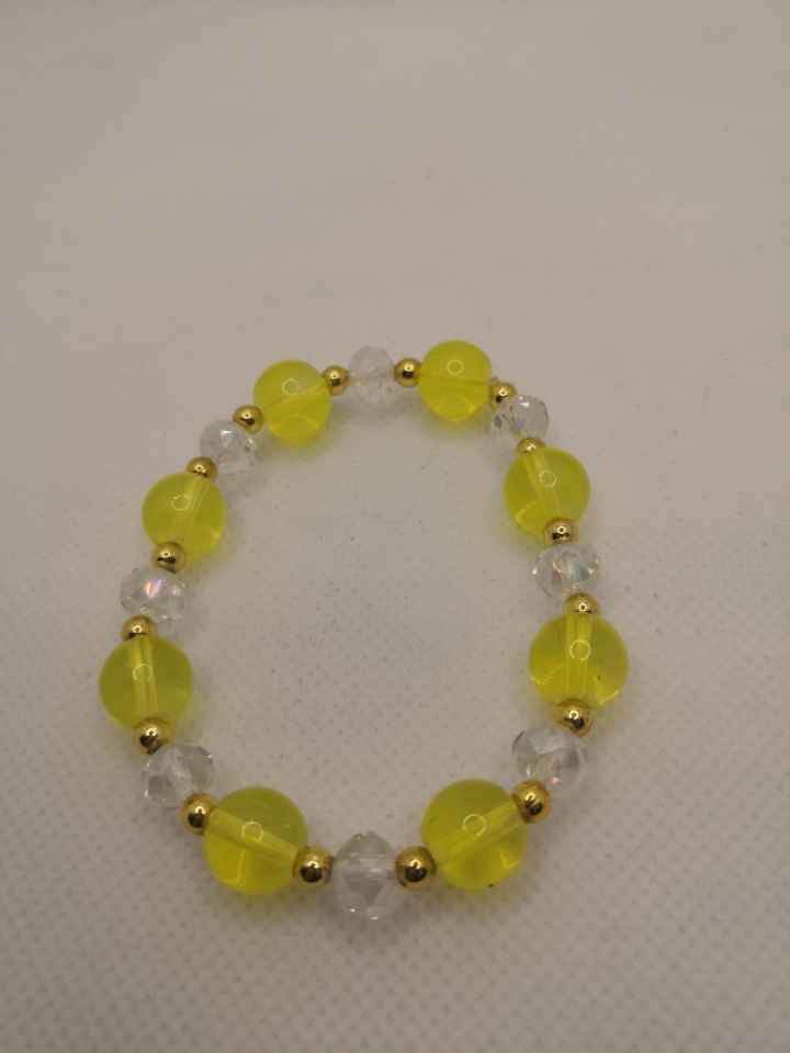 Hot Selling Colorful Female Crystal Beads Transparent Beads Bracelet Wrist Ring Yiwu Rena Ornament Factory Direct Sales