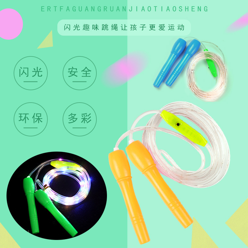 Luminous Skipping Rope Flashing Rope Led New Seven Colors Noctilucent Children's Stall Hot Sale Health Sports Toys Wholesale Luminous Skipping Rope Flashing Rope Led New Seven Colors Noctilucent Children's Stall Hot Sale Health Sports Toys Wholesale