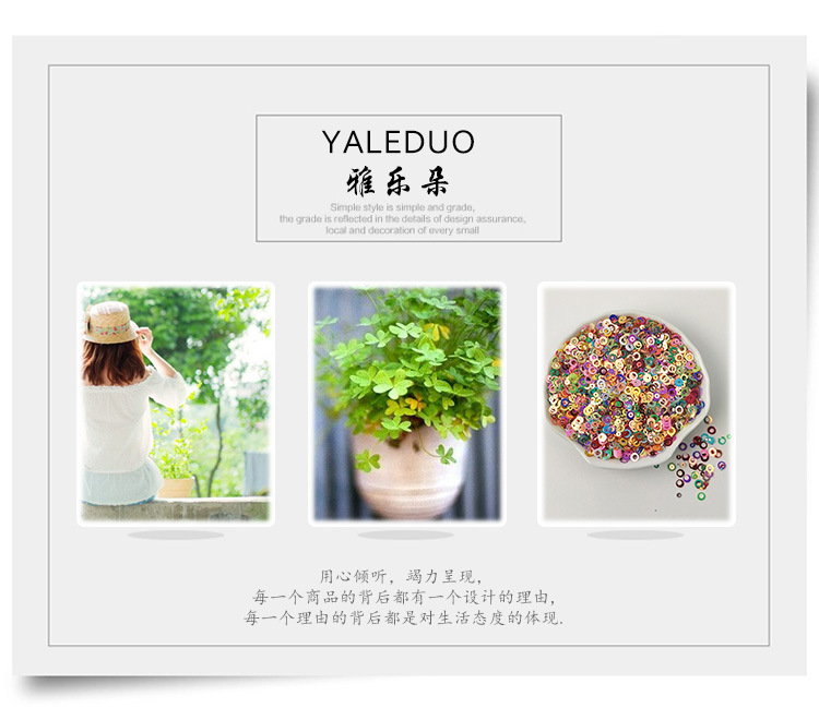 Golden Light 5mm double Circle PVC Paillette Cross-Border E-Commerce Crystal Mud Filling