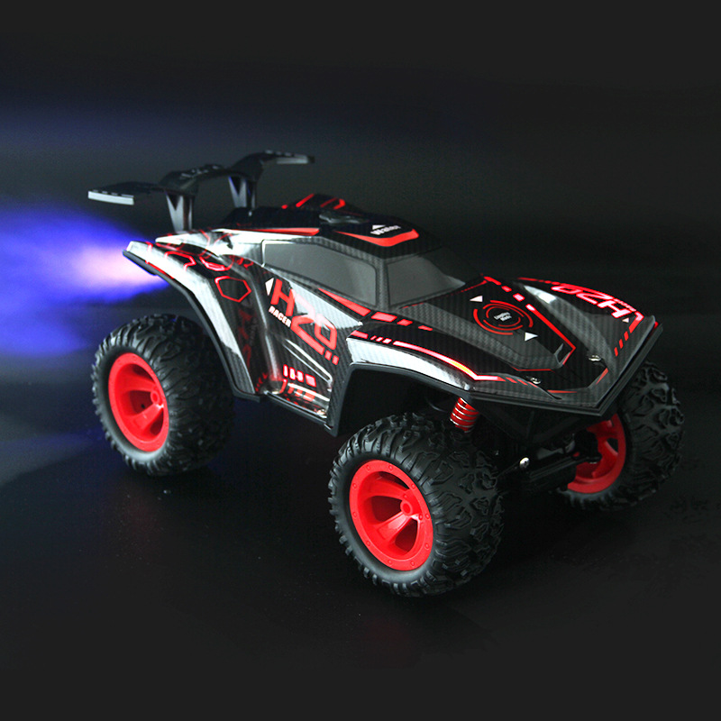 HR Remote Control Cool Light Spray Car Four-Way Remote Control Rock Crawler Remote Control Traffic Jam off-Road Stunt Car