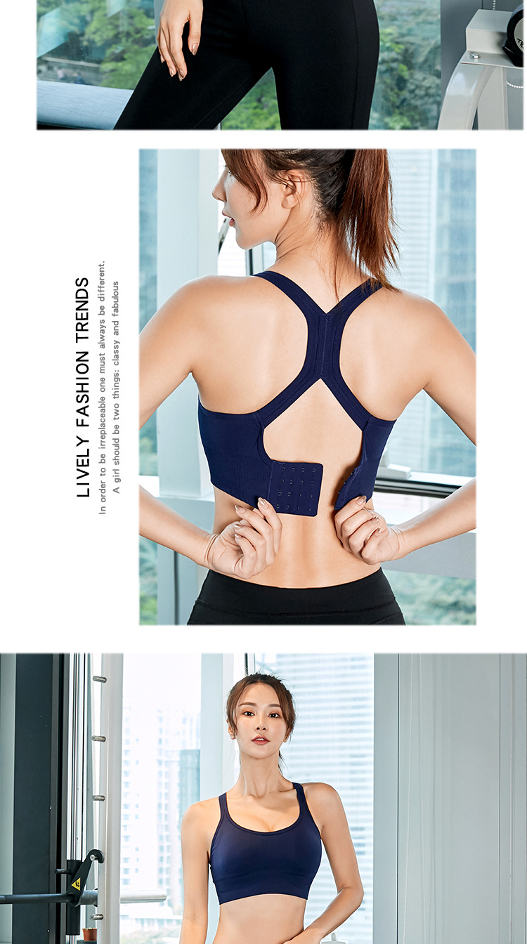 Cross Back Shaping Shockproof Push up Running Exercise Underwear Women's Seamless Hollow Breasted Large Size Sports Bra without Steel Ring Cross Back Shaping Shockproof Push up Running Exercise Underwear Women's Seamless Hollow Breasted Large Size Sports Bra without Steel Ring