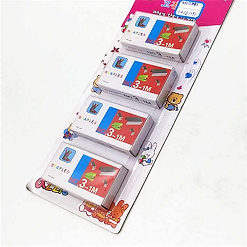 Card set 4pc staple type staple office stationery staples stapler stapler special staples