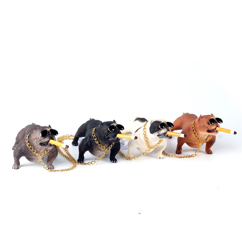 Car Muscle Dog Decoration Creative Personality High-End Car Interior Supplies Trendy Dog Simulation Puppet Fashion Cool Car