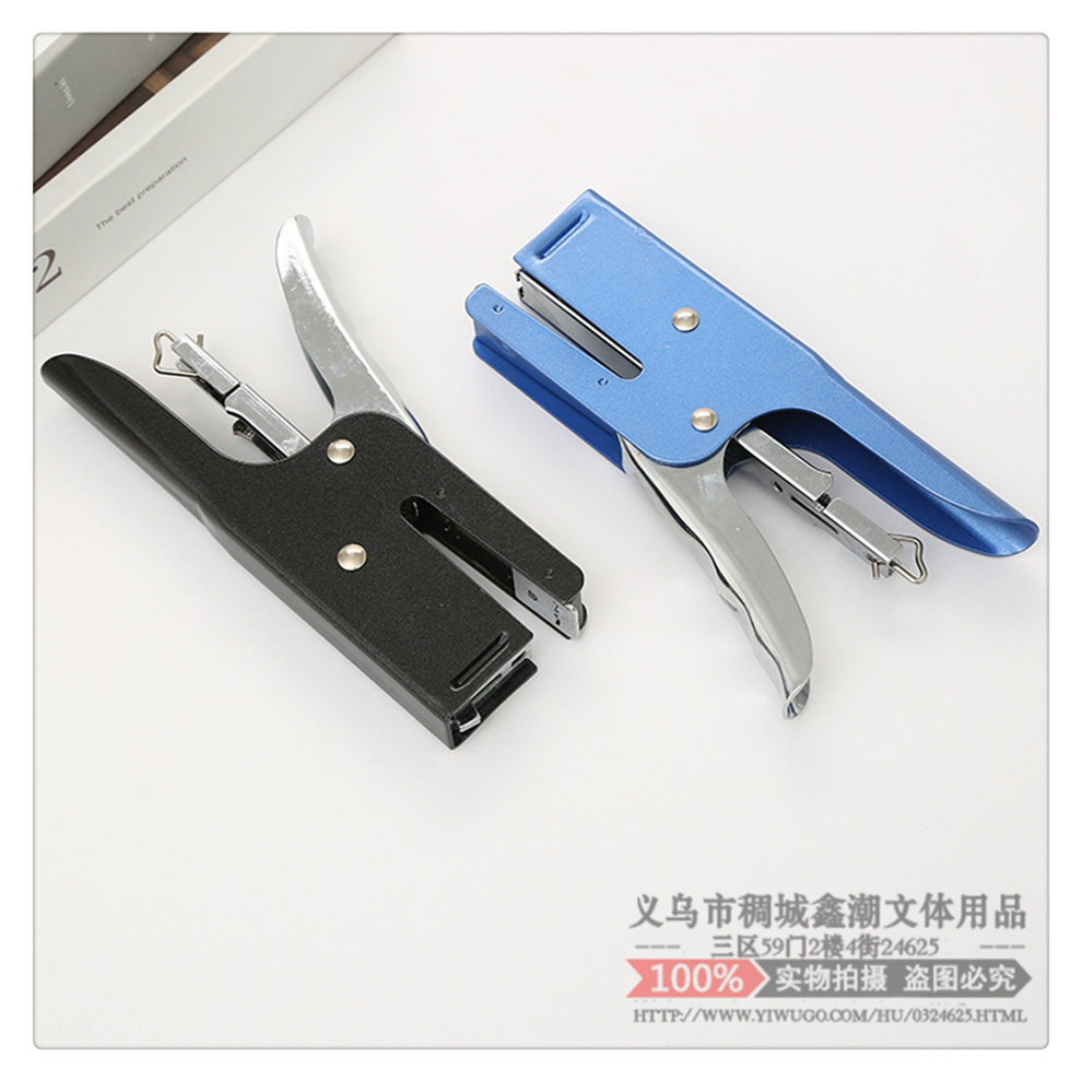Hand-Held Stapler Stapler Thickened Household Office Stationery for Students Book Stapler Standard Multi-Functional