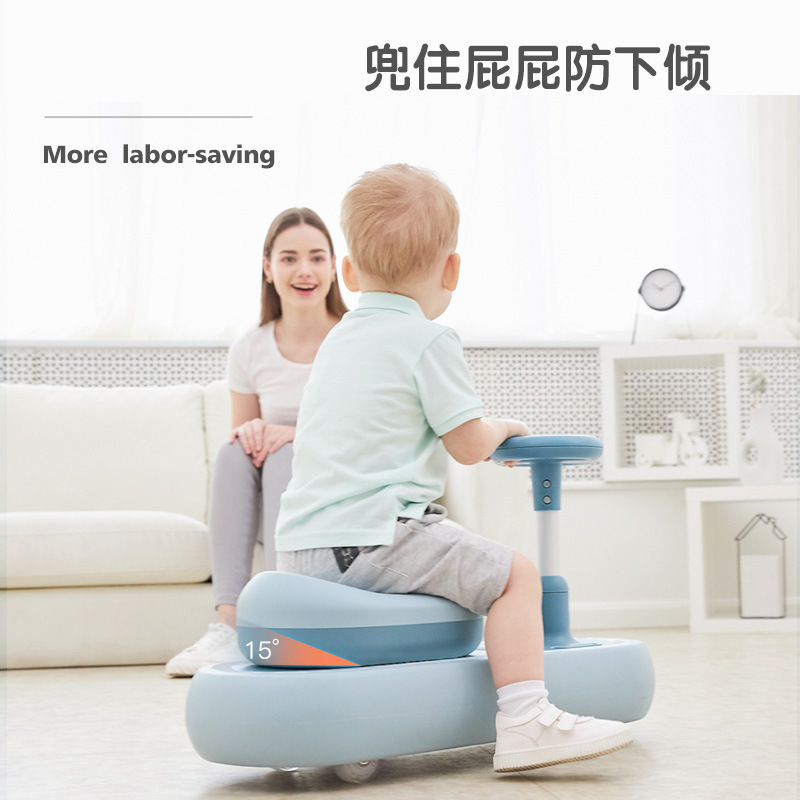 New Style Pull Style Baby Swing Car Music Bobby Car Qitong Fully Surrounded by Scooter Cool Lights One Piece Dropshipping