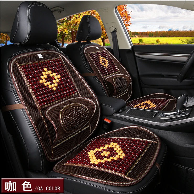 New Summer wooden Bead car Beads massage waist by Breathable car four Seasons cool seat pad hot selling supplies