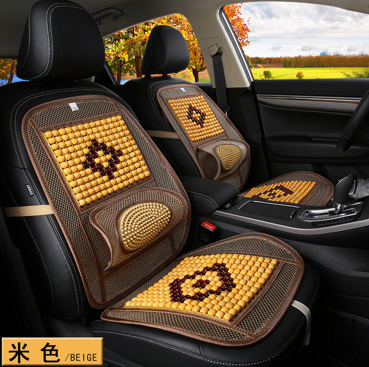 New Summer wooden Bead car Beads massage waist by Breathable car four Seasons cool seat pad hot selling supplies