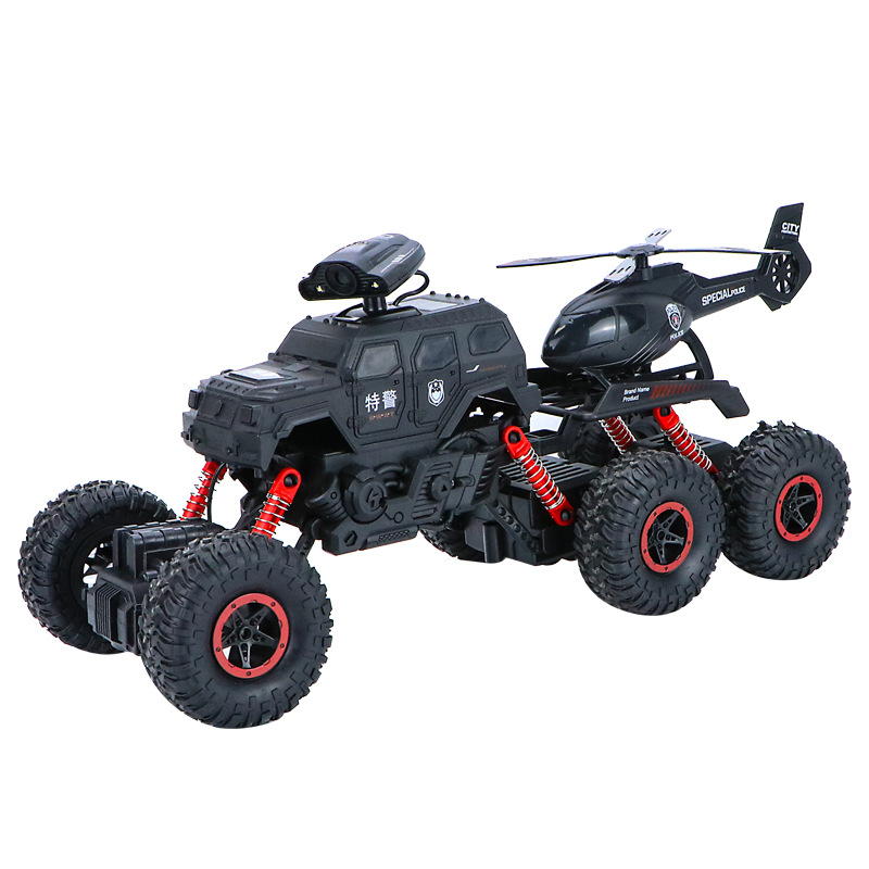 New Oversized New Special Police Six-Wheel Climbing off-Road Bigfoot Monster Remote Control Car Children Boy Cool Toy Car