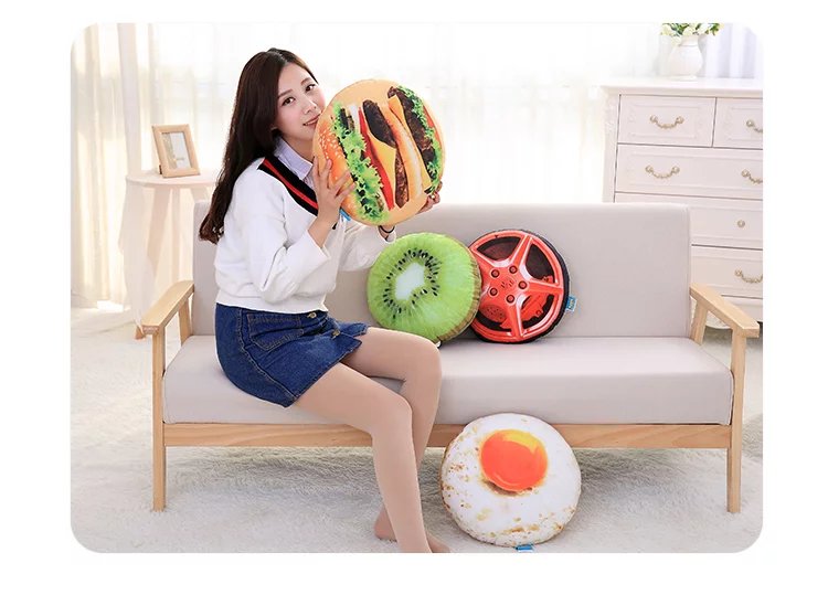 Fruit car pillow quilt dual use sofa cushion by office lunch break folding pillow air conditioning summer cool quilt