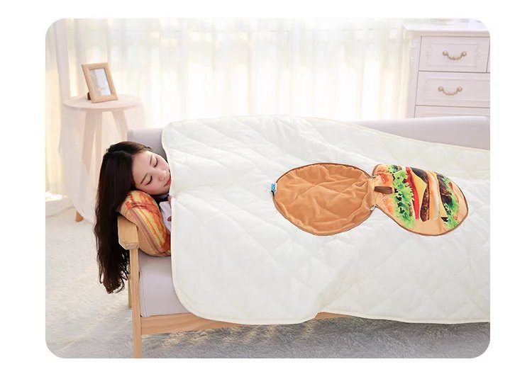 Fruit car pillow quilt dual use sofa cushion by office lunch break folding pillow air conditioning summer cool quilt